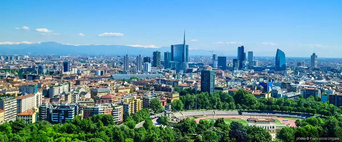 Aerial photo of Milano city during day